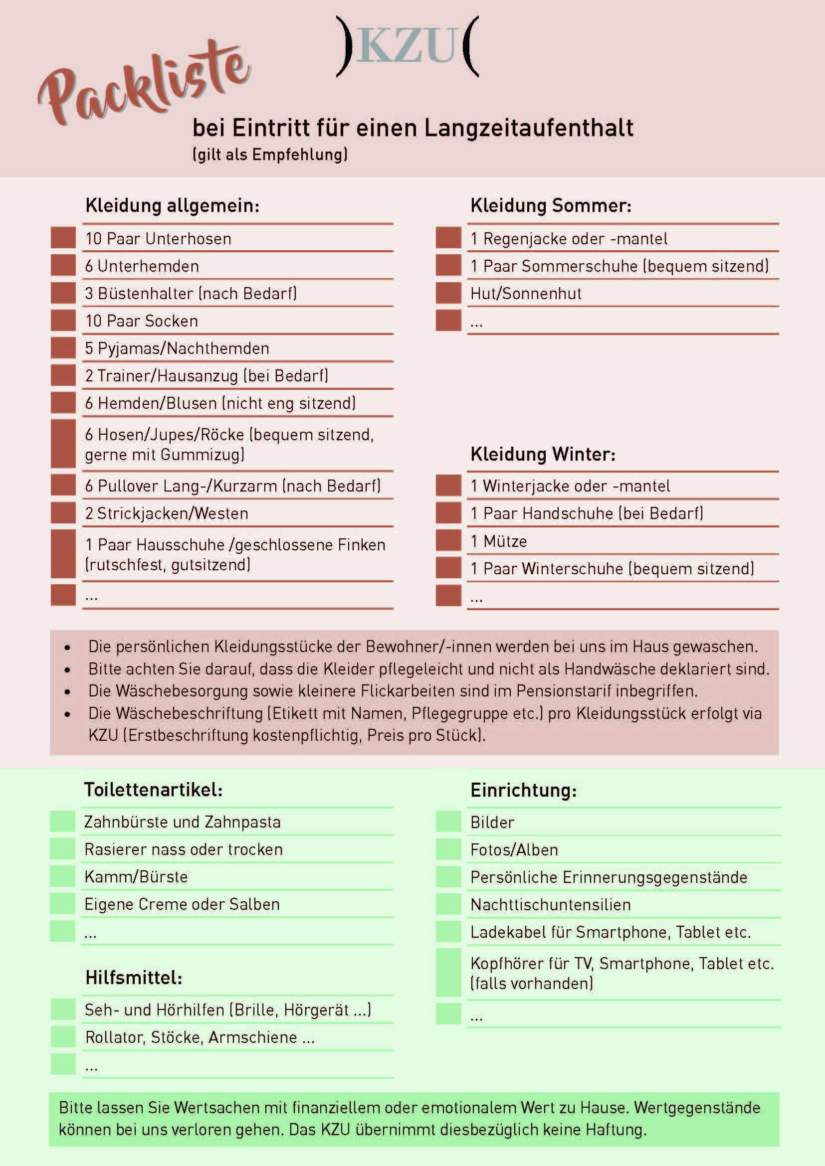 Packliste